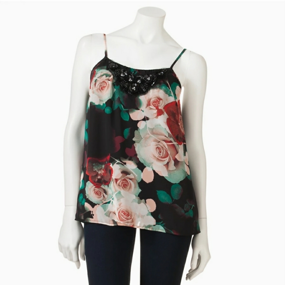 💚 Candie's Floral Tank Top Blouse